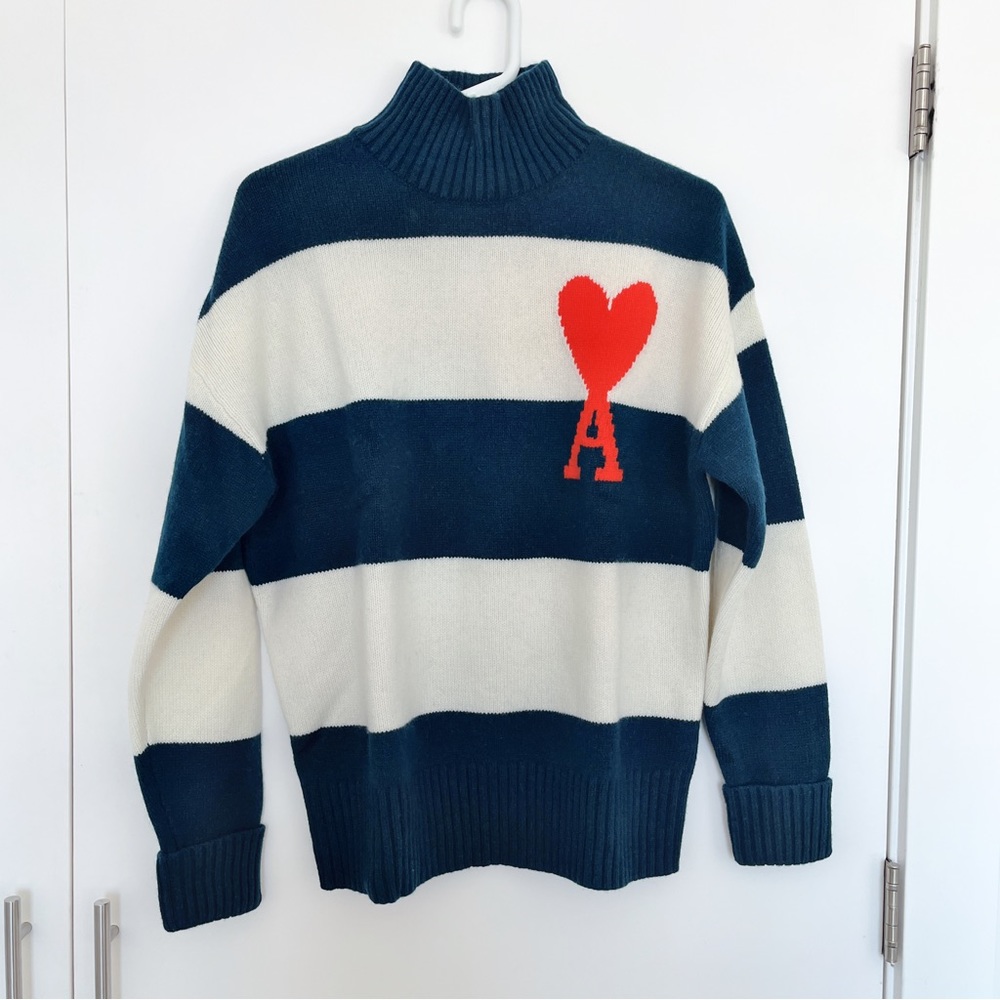NEW AMI Paris 100% Wool Sweater Turtleneck Size S NWT